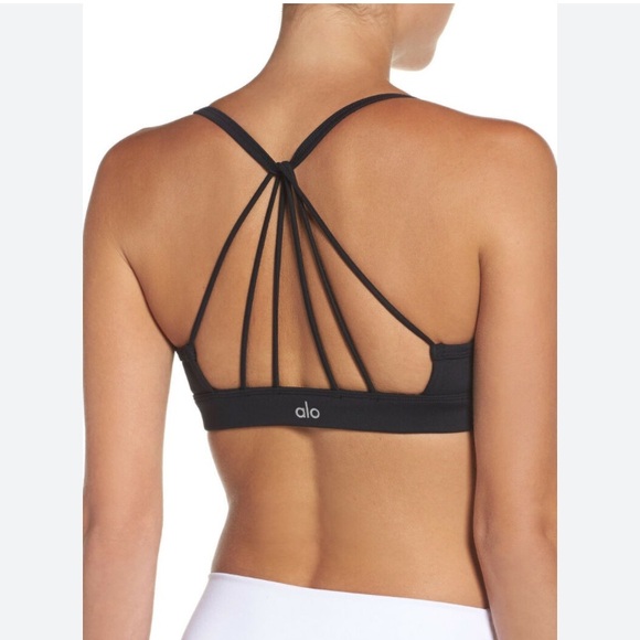 Alo Yoga Sunny Strappy Sports Bra Tight Fit Yoga Bralette Medium - Picture 8 of 10